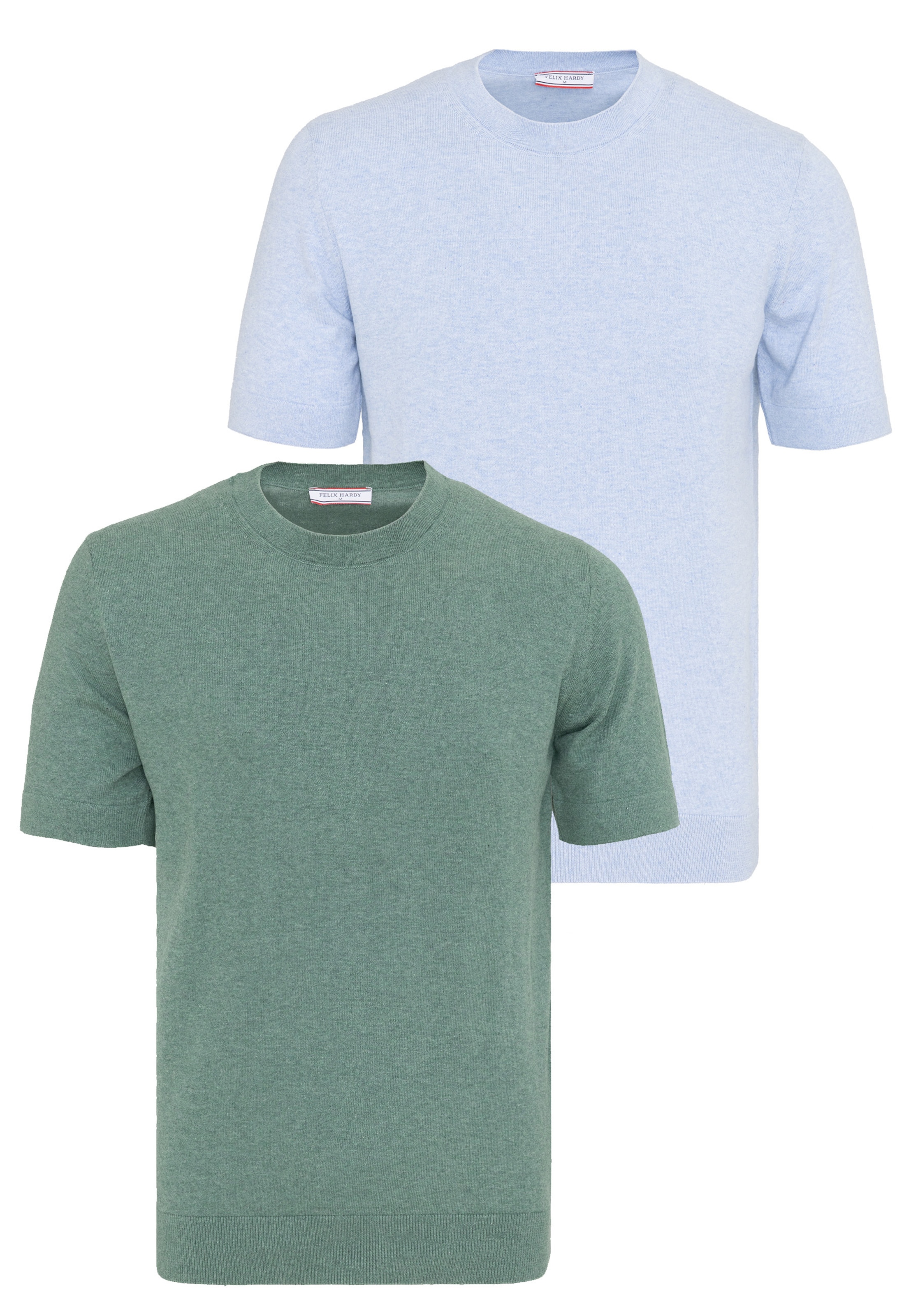 Felix Hardy T-Shirt en bleu clair / vert foncé, Vue avec produit