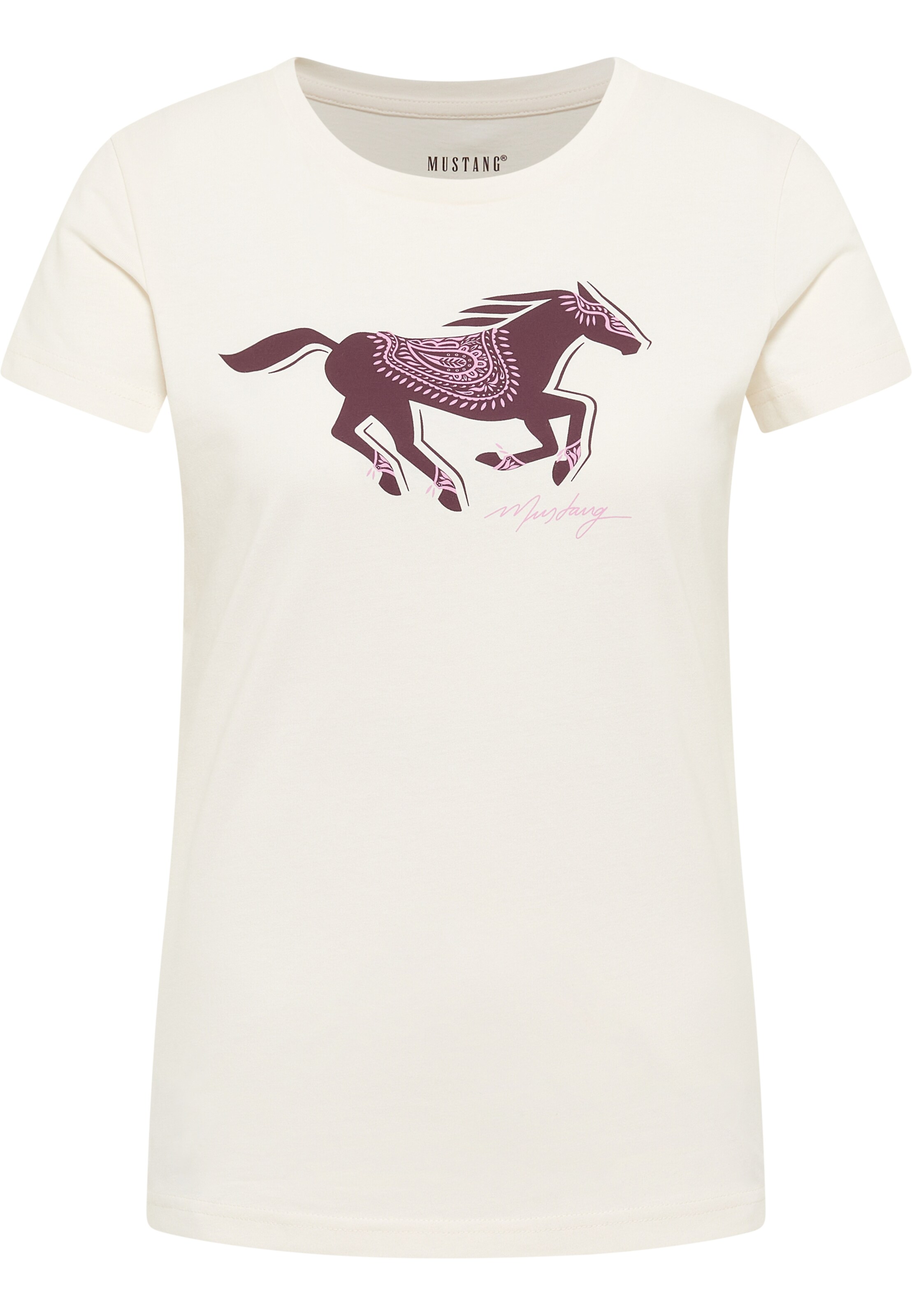 MUSTANG T-Shirt 'Loa' in Weiß: Vorderseite