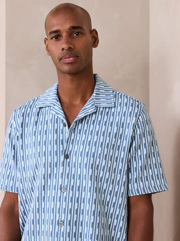 Next Средняя посадка Рубашка 'N. Premium' в Синий