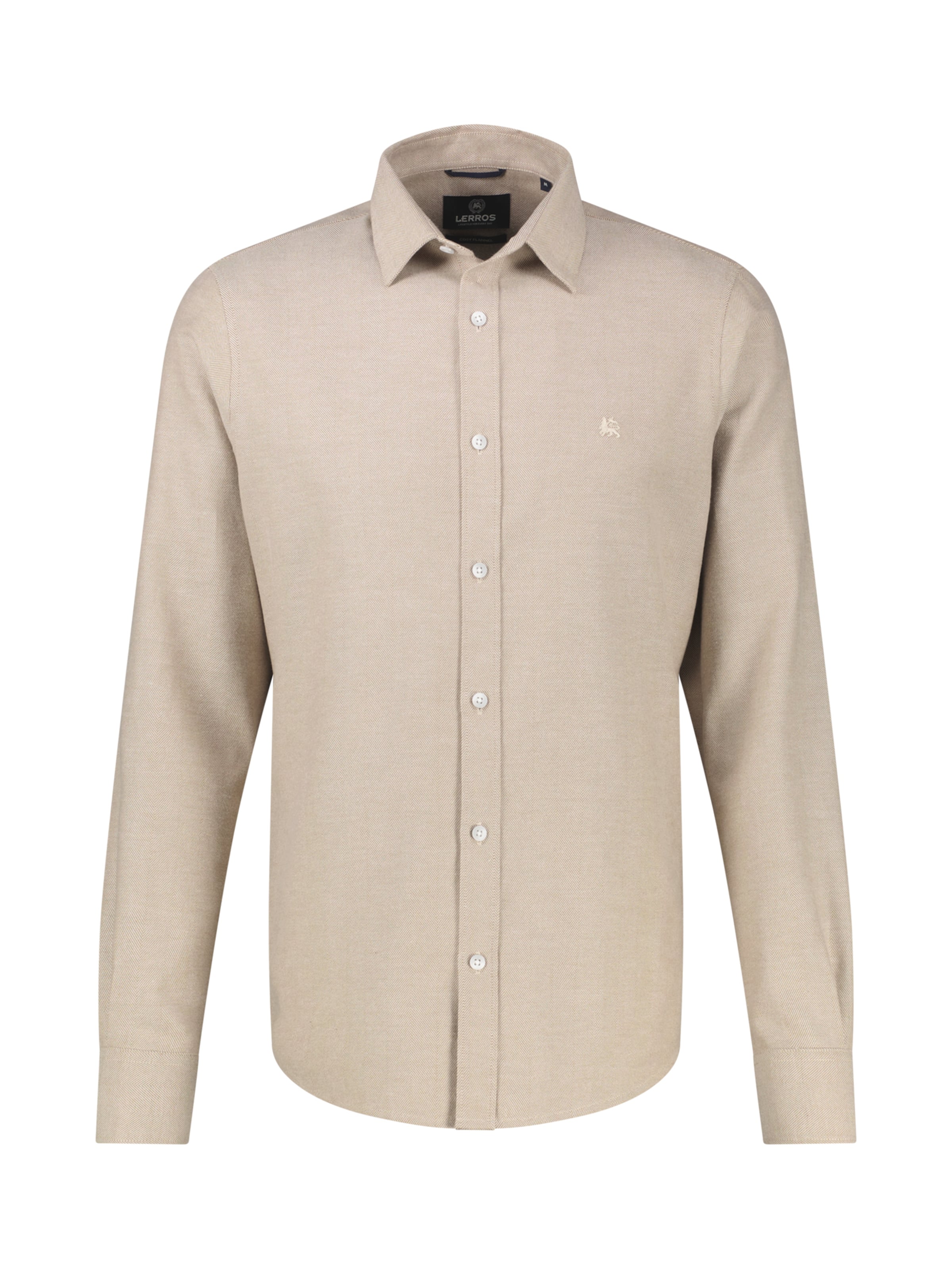 LERROS Regular Fit Hemd in Beige: Vorderseite