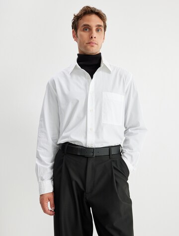Koton Regular fit Button Up Shirt 'İtalienischer' in White: front