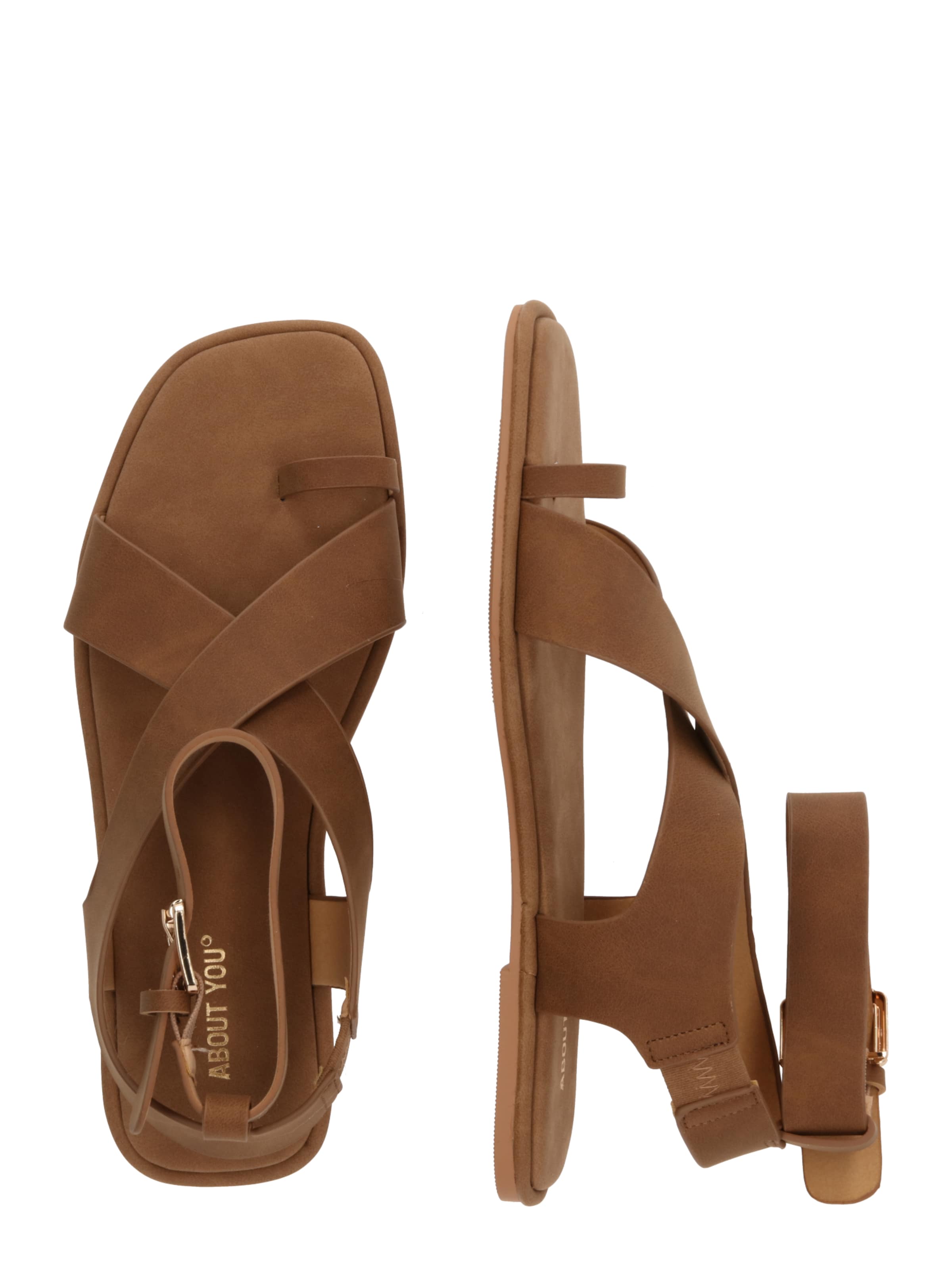 ABOUT YOUSandale s remenčićima 'Stina' - smeđa boja