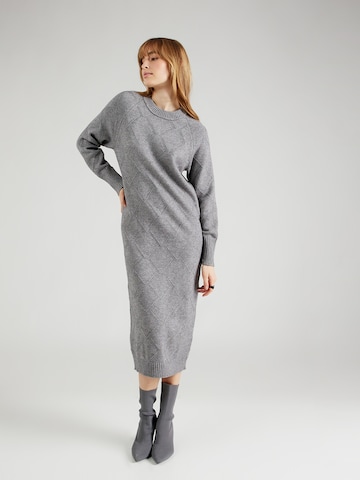 OBJECT Knitted dress 'TAU' in Grey: front