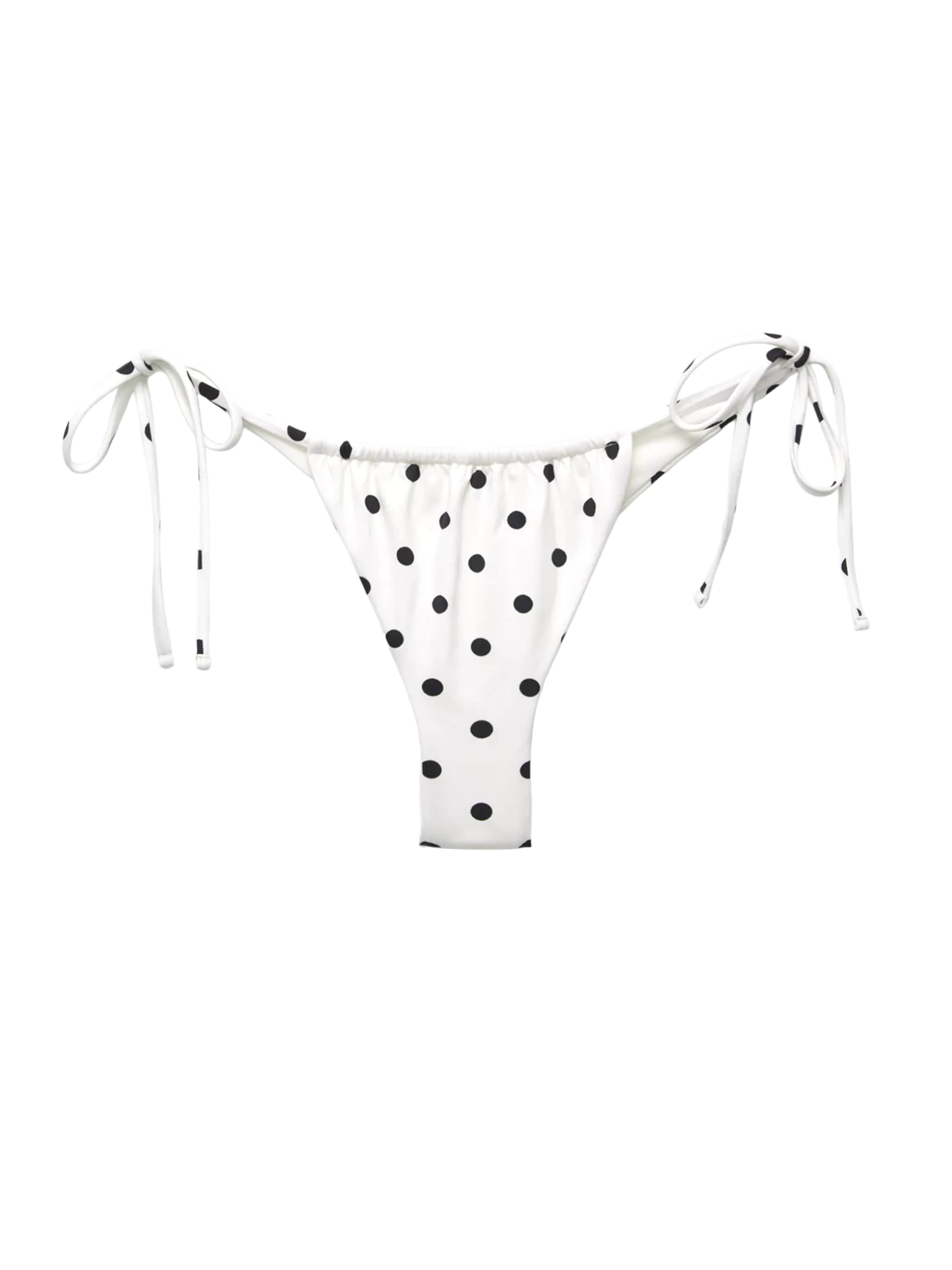 Pull&Bear Bas de bikini en noir / blanc, Vue avec produit