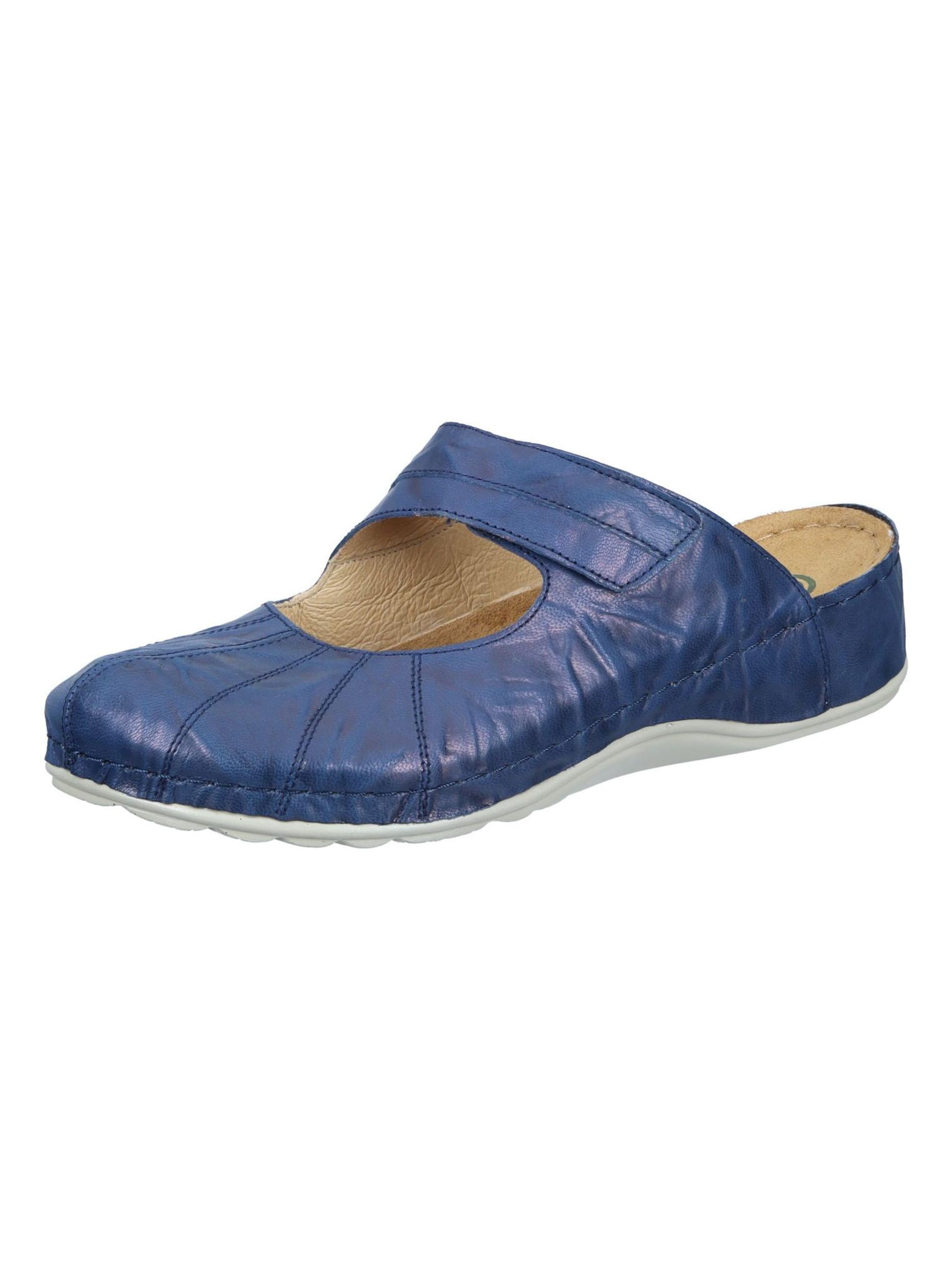 DR. BRINKMANN Pantolette 'SAGUNT'‌‌‌‌‌‌‌‌ in Blau: Vorderseite