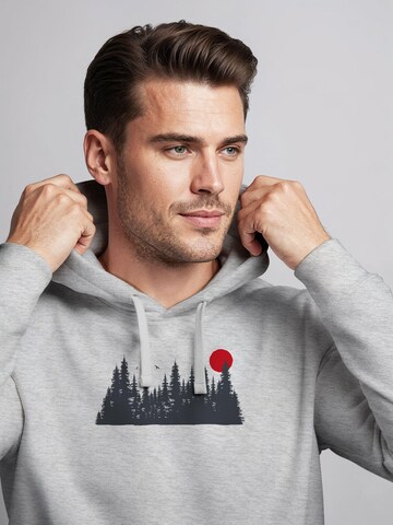 Neverless Sweatshirt 'Waldkette' in Grey