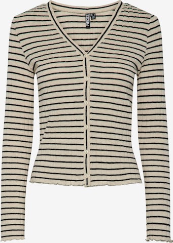 PIECES Strickjacke 'Iris' in Beige: Vorderseite