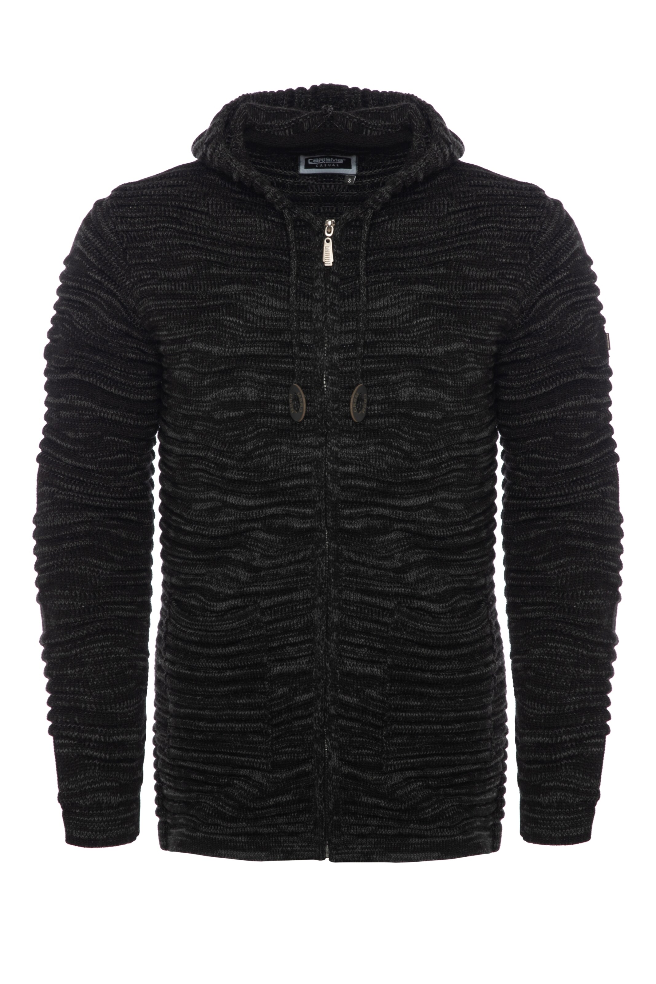 CARISMA Knit cardigan in Black: front