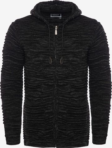 CARISMA Knit Cardigan in Black: front