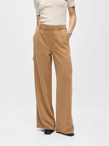 OBJECT Wide Leg Jeans i brun