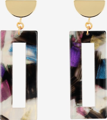 Fräulein Wunder - Pendientes 'Akane' en Mezcla de colores: frente