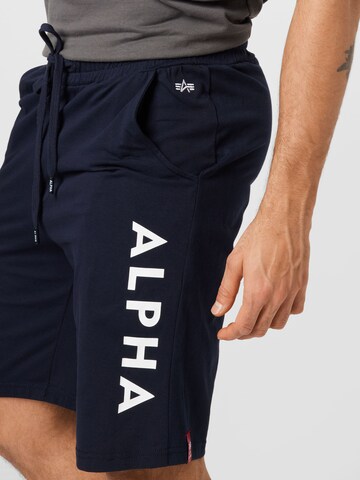 ALPHA INDUSTRIES Štandardný strih Nohavice - Modrá