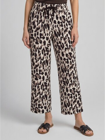 TOM TAILOR Wide leg Broek in Bruin: voorkant