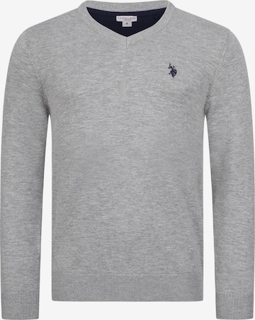 Pull-over U.S. POLO ASSN. en gris : devant