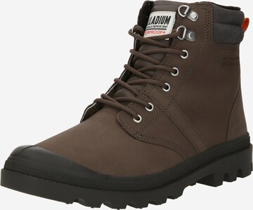 Palladium Lace-Up Boots in Brown: front