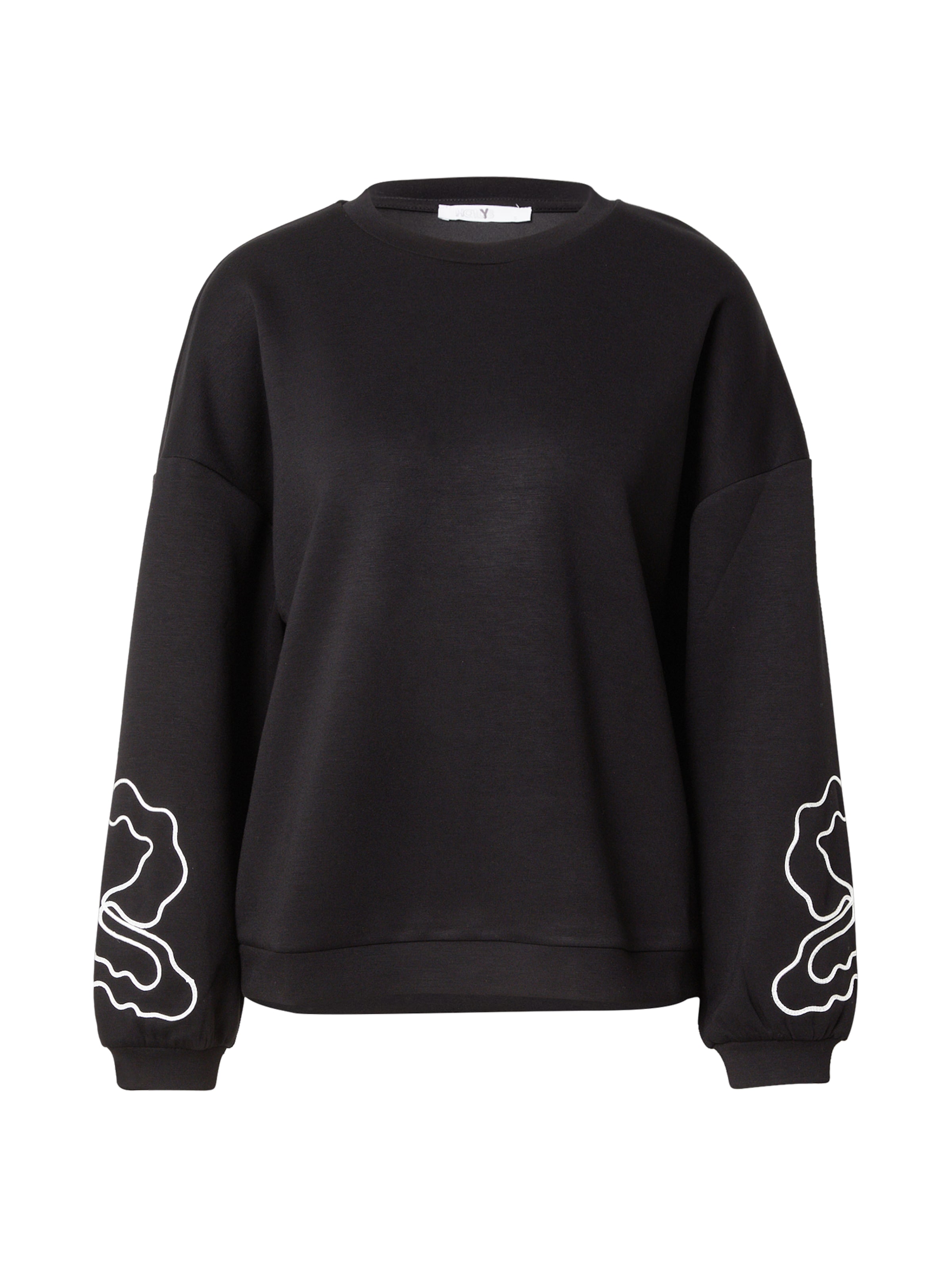 Hailys Sweatshirt 'Ha44riet' in Zwart: voorkant