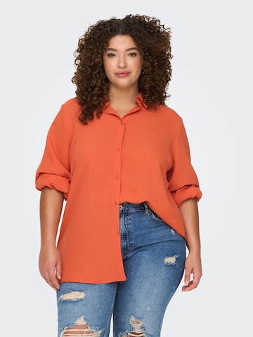 ONLY Carmakoma Μπλούζα σε πορτοκαλί: μπροστά