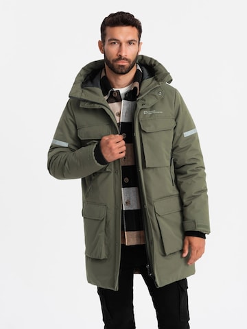 Ombre Winter jacket 'OM-Jalj-0169' in Green: front