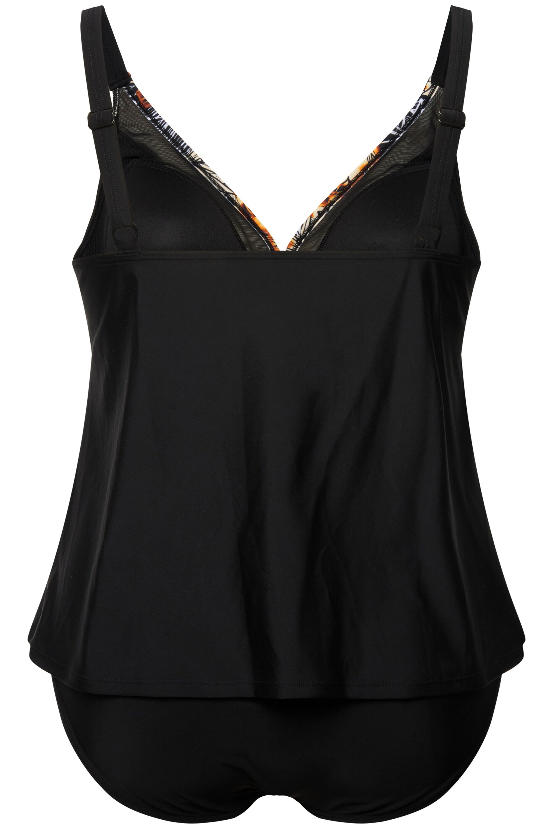 Ulla Popken Bustier Tankini in Zwart