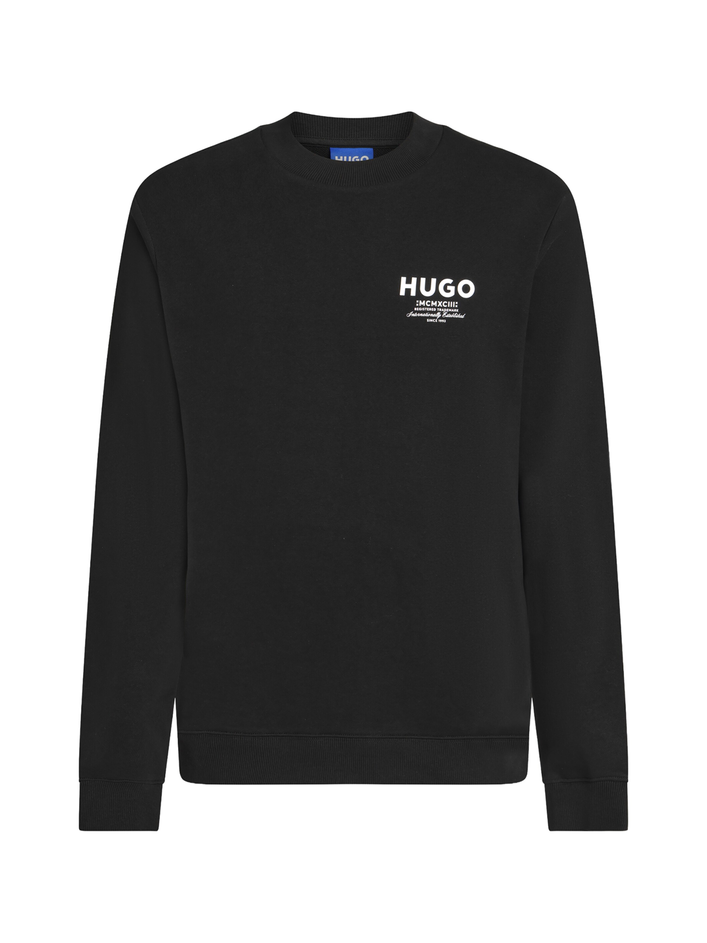 HUGO Sweatshirt 'Nespon' i svart: framsida