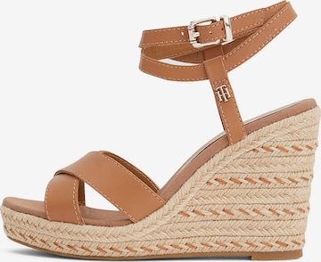 TOMMY HILFIGER Strap Sandals in Brown: front