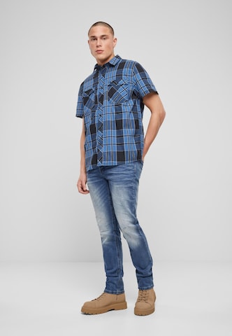 Brandit Regular Fit Hemd 'Roadstar' in Blau