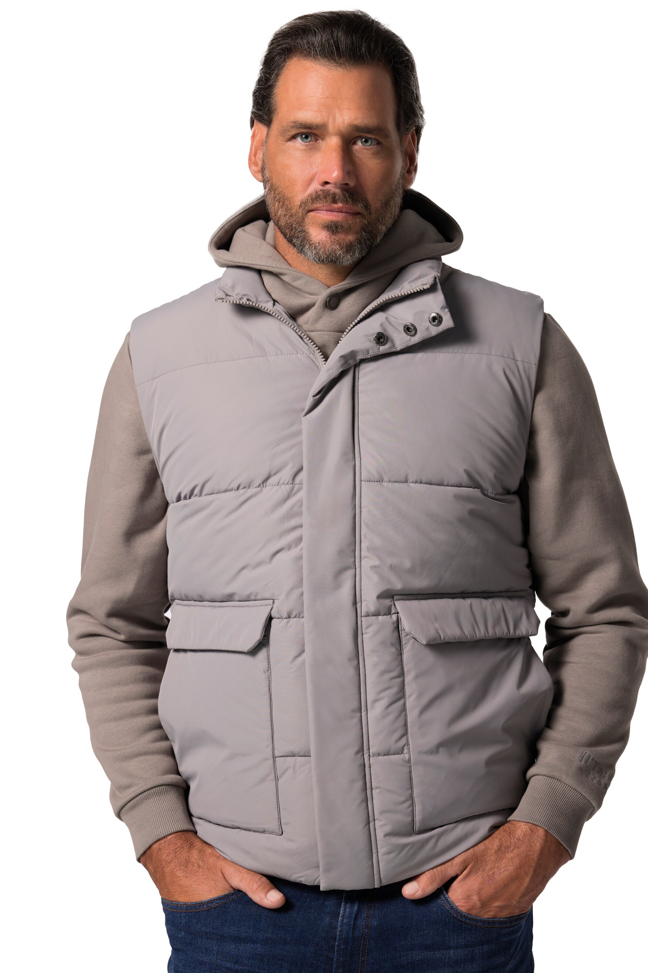 JP1880 Vest in Grey: front