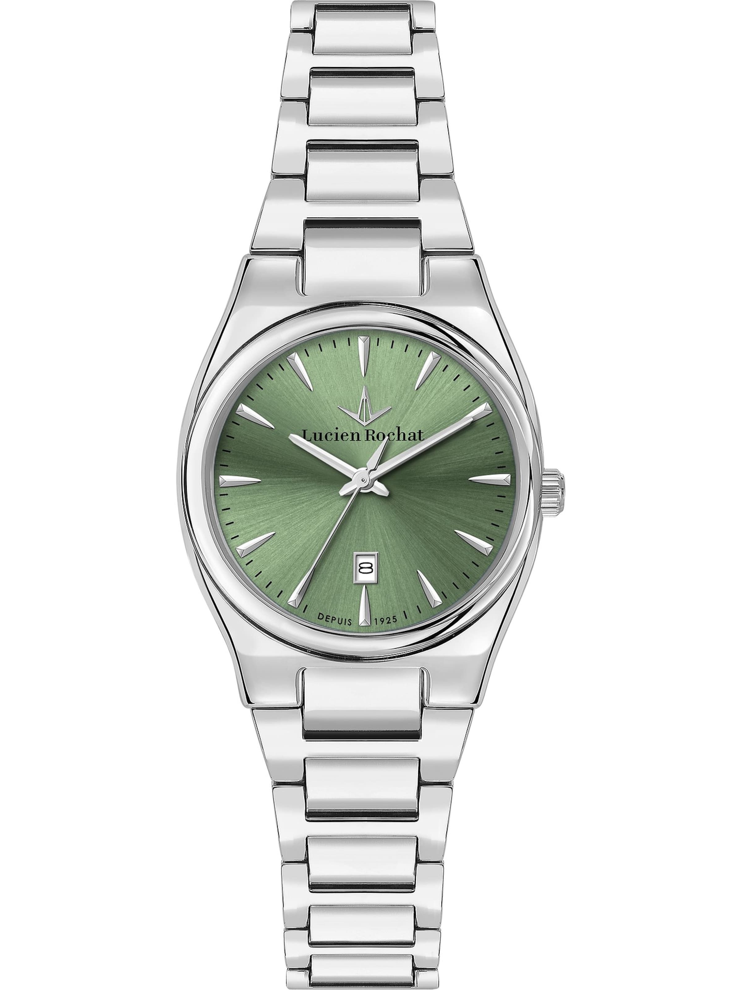 Lucien Rochat Analoguhr in Grün: Vorderseite