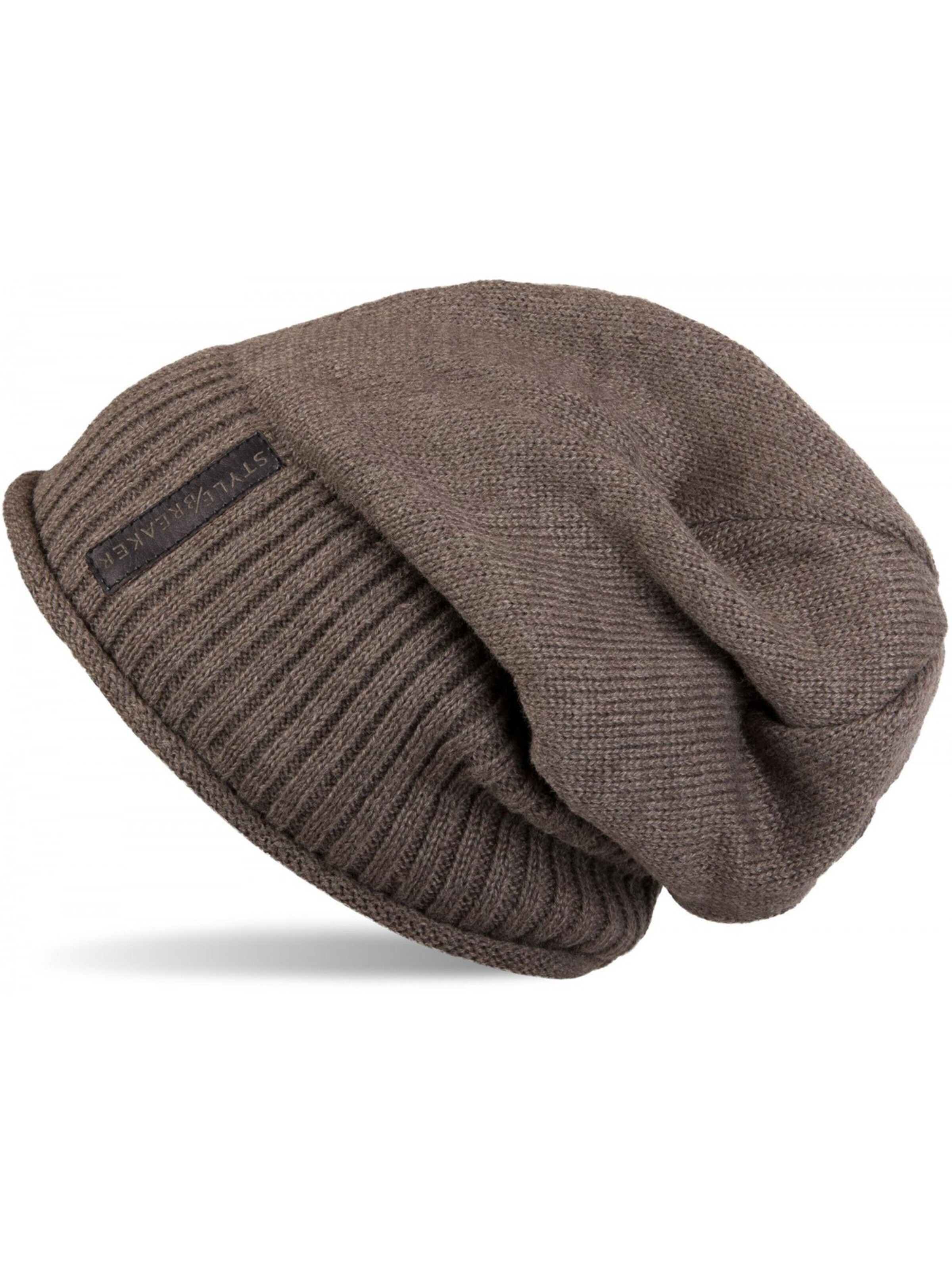styleBREAKER Beanie 'Feinstrick Beanie mit Teddyfleece' in 56-61 in Taupe, Item view