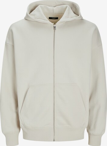 JACK & JONES Sweatjacke 'HARVEY' in Grau: predná strana