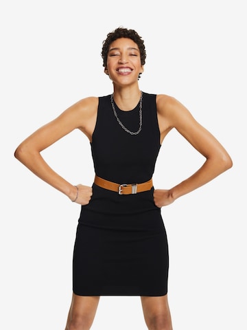 ESPRIT Knitted dress in Black: front