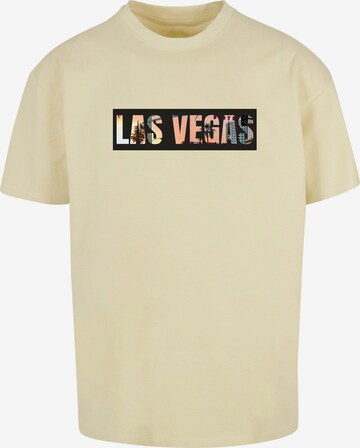 Maglietta 'Las Vegas' di Merchcode in giallo: frontale