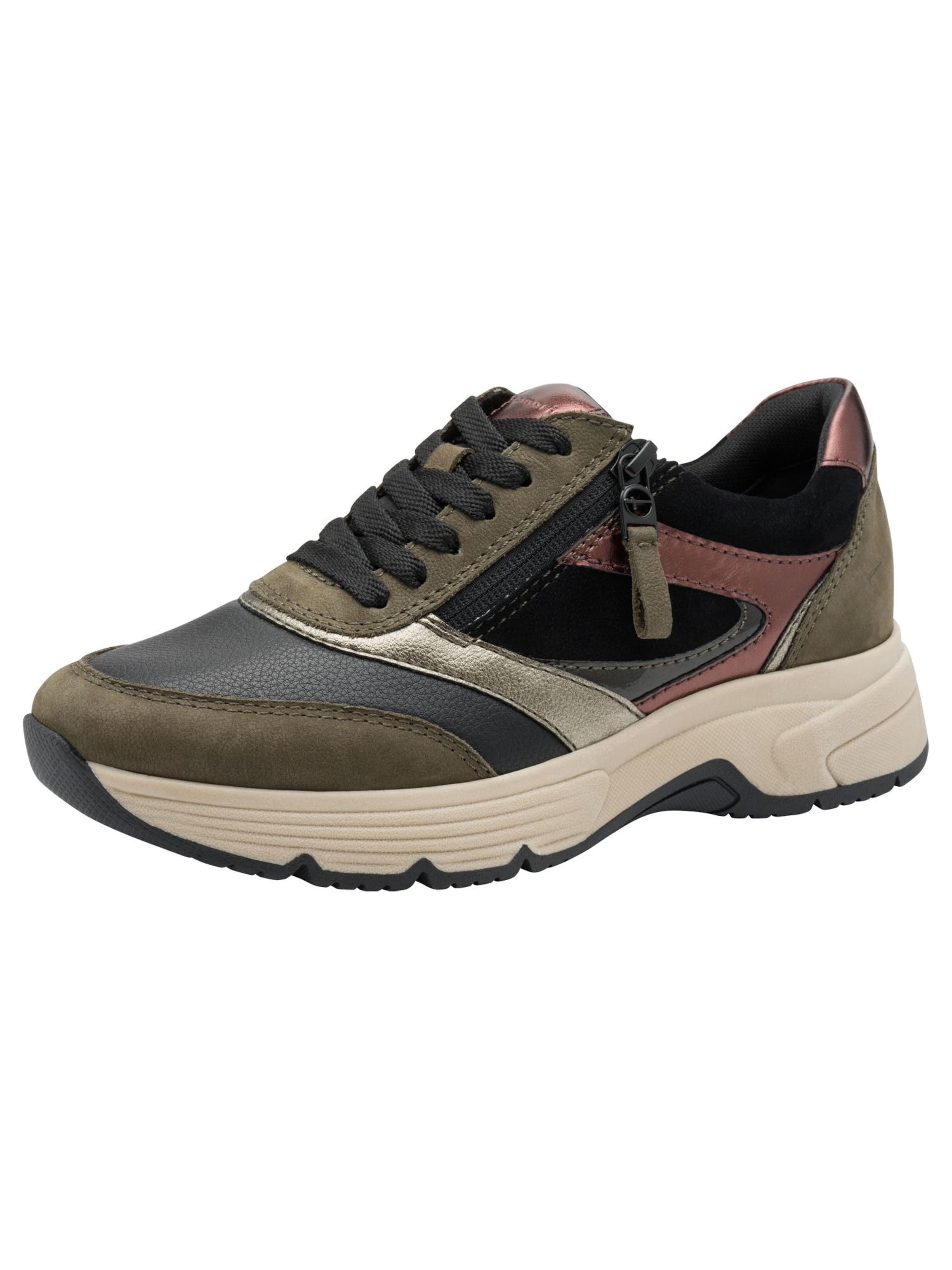 Tamaris Platform trainers in Green: front