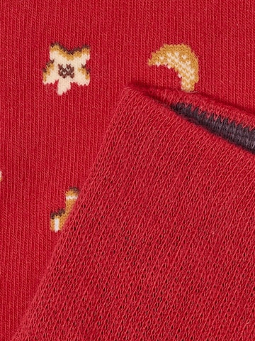 Von Jungfeld Socken 'Festive Icons' in Rot
