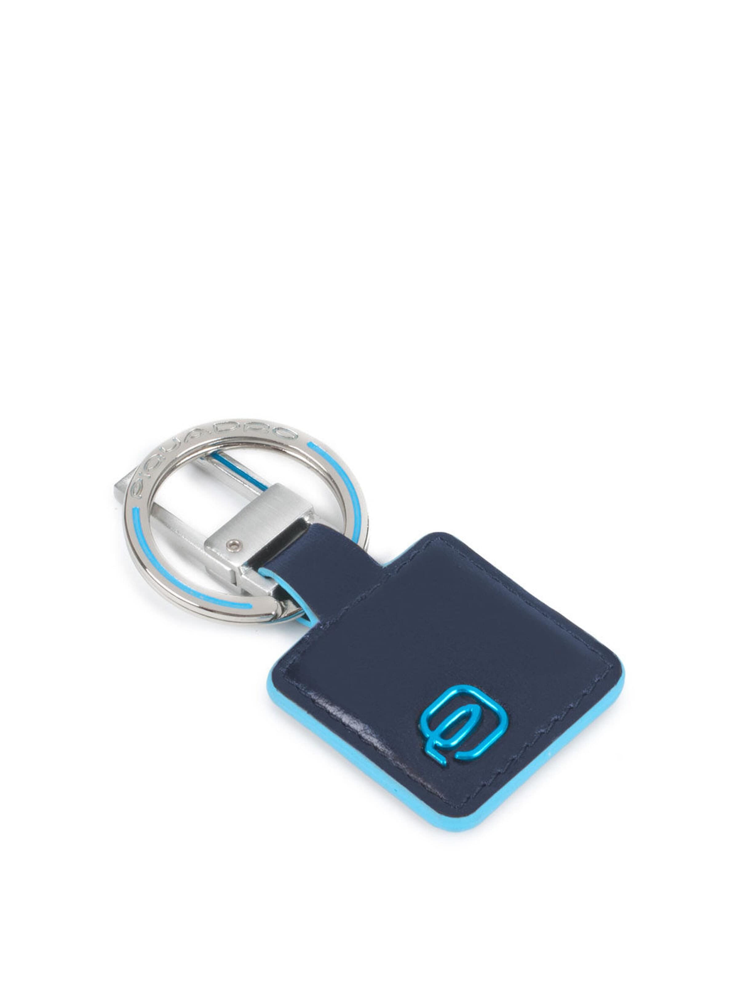 Piquadro Key Ring in Blue: front