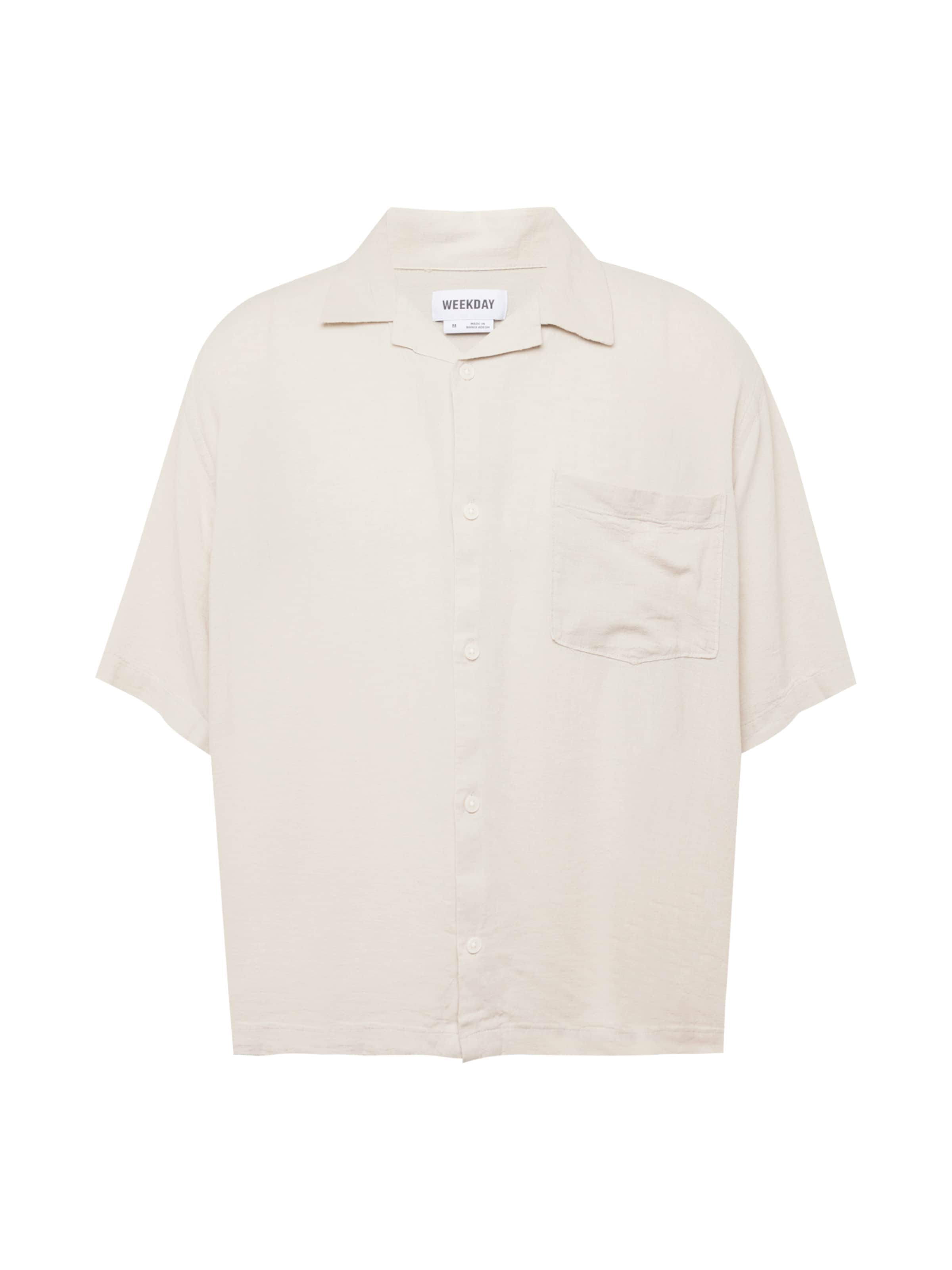 WEEKDAY Mugav suurus Triiksärk, värv beež: eest vaates