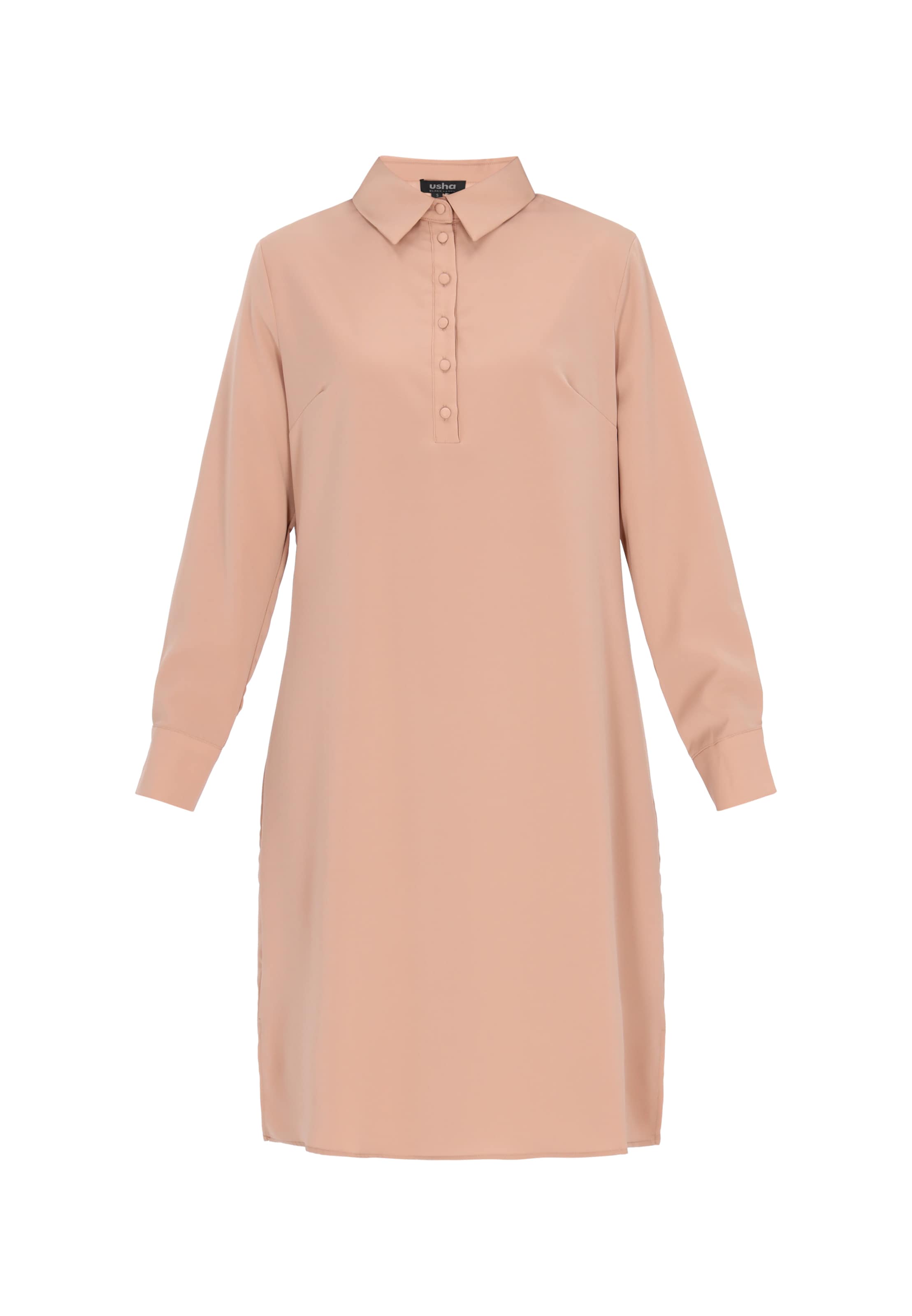 usha BLACK LABEL - Vestidos camiseiros em castanho: frente