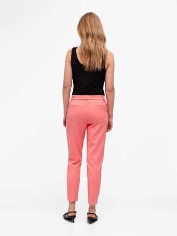 Slimfit Pantaloni 'Lisa' di OBJECT in rosso