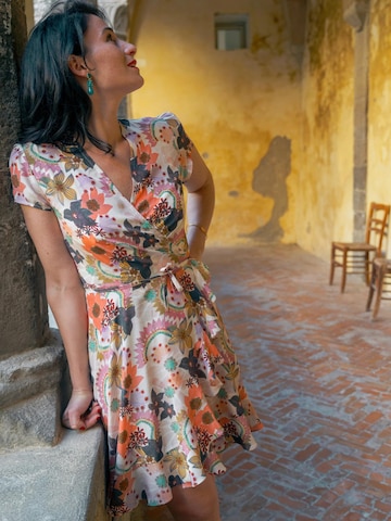 Introvertie VIENNA Summer dress 'ALICE Silk Wrap Dress' in Mixed colours