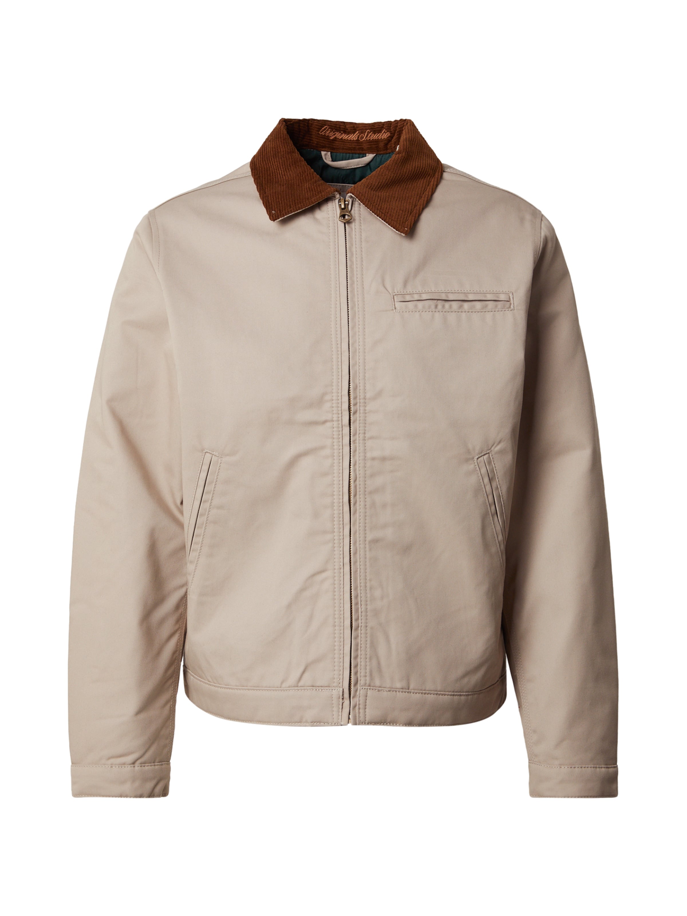 JACK & JONES Φθινοπωρινό και ανοιξιάτικο μπουφάν 'JORNORREBRO' σε μπεζ: μπροστά