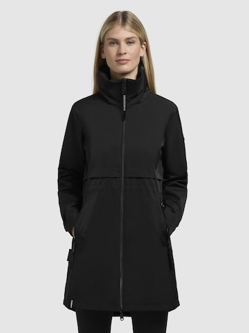 khujo Mantel 'Narin' in Schwarz: Vorderseite