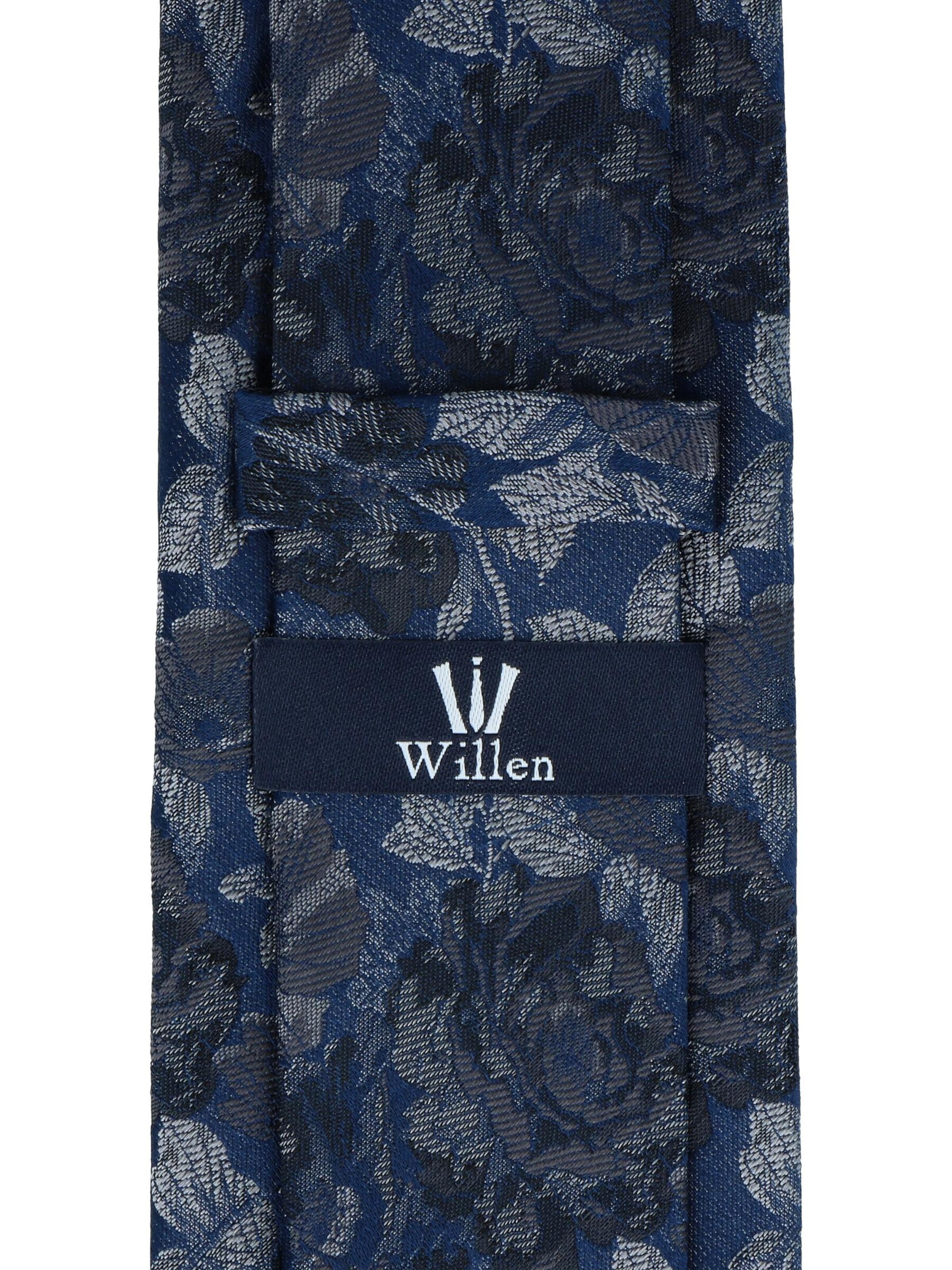 WILLEN Tie 'Millefleur Marine' in Grey
