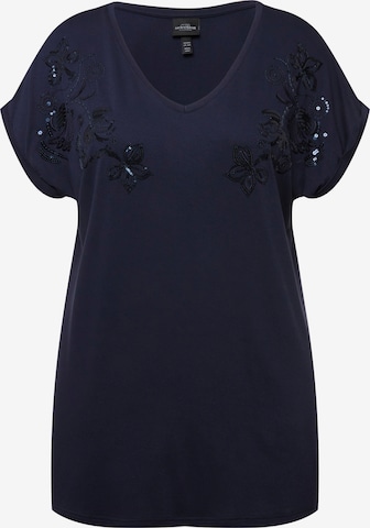 Ulla Popken Blouse in Blauw: voorkant