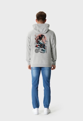 Oldskull Hoodie 'Asian Blossom Queen Logo' in Grau
