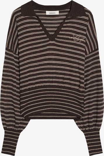Bershka Neulepaita koossa XS värissä vaaleabeige / ruskea, Tuotenäkymä