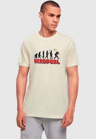 T-Shirt 'Deadpool - Evolution' ABSOLUTE CULT en beige : devant