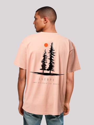 F4NT4STIC Shirt 'Escape Discover the World Pinetree' in Beige