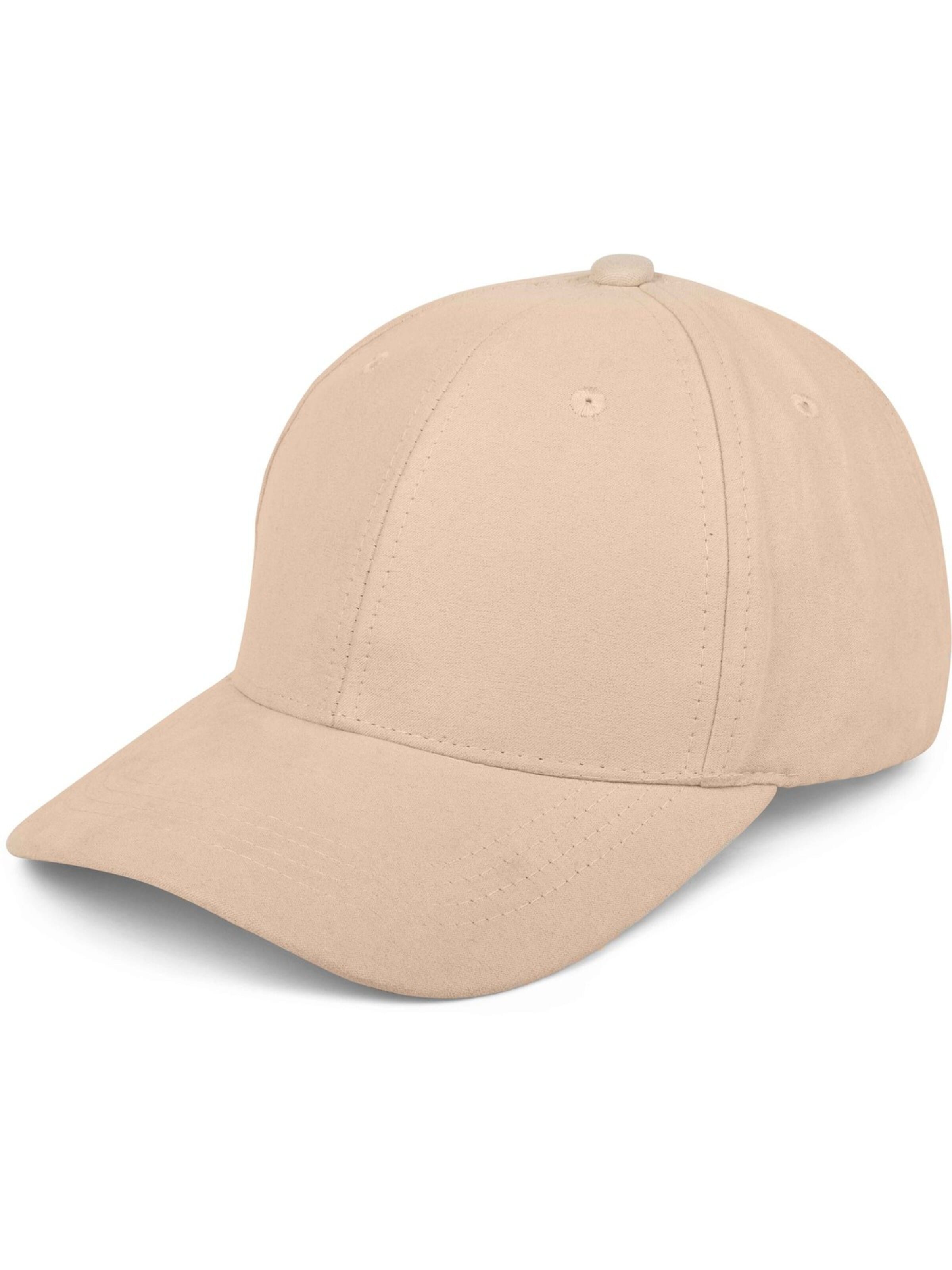 styleBREAKER Cap 'Cap in Wildleder Optik' in Beige: front