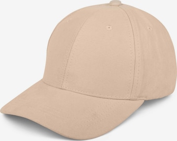 styleBREAKER Cap 'Cap in Wildleder Optik' in Beige: front