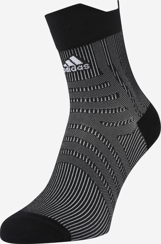 ADIDAS SPORTSWEAR Athletic Socks 'Performance Graphic Quarter' in Black: front